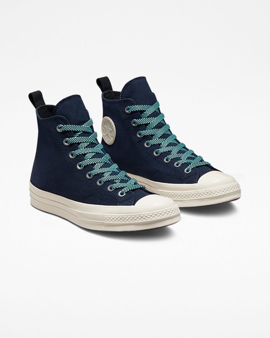 Tenis Converse Chuck 70 Counter Climate GORE-TEX Cano Alto Feminino Obsidiana Luz Turquesa | PT Y0943PT